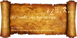 Örmény Kerubina névjegykártya